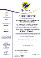 Certificates Of Bio Herb Egypt For Export